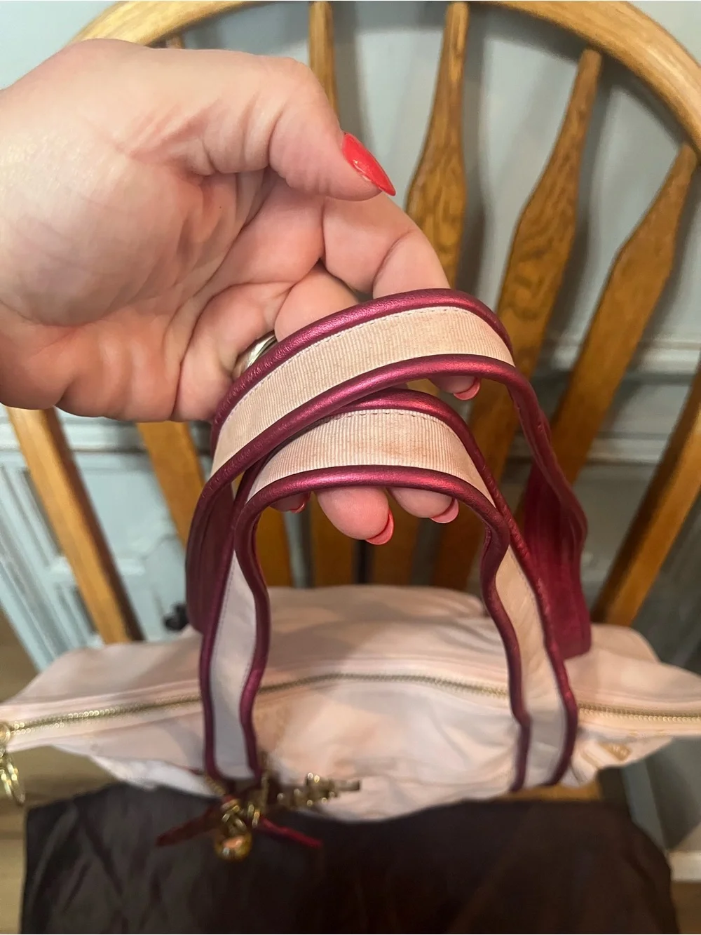 Rare- Coach poppy love tote - style 14551 with Charm Details. Y2K coach poppy.